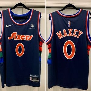 Philadelphia 76ers Tyrese Maxey Spectrum Jersey NWT